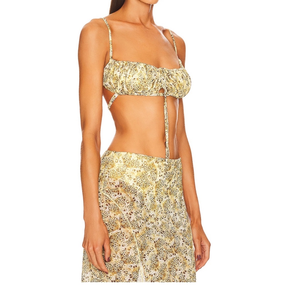Camila Coelho Yellow Floral Two-Piece Skirt Set - Picture 3 of 8